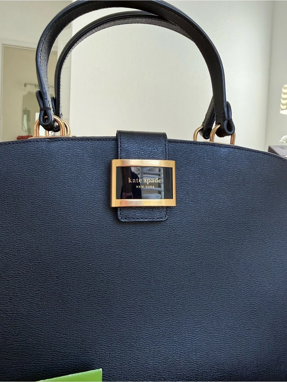 New kate spade Katy Satchel handbag black Leather Crossbody $428 MSRP